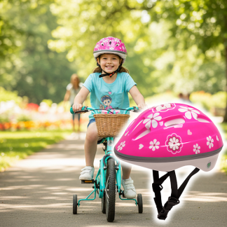 サイクリングヘルメット SKM（ピンク）