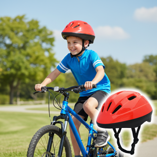 サイクリングヘルメット SKM（レッド）